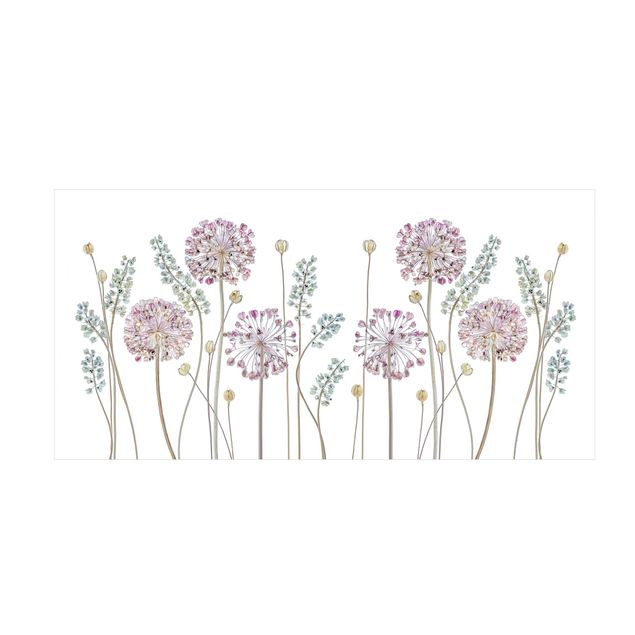 Teppich Blumenmuster Allium Illustration