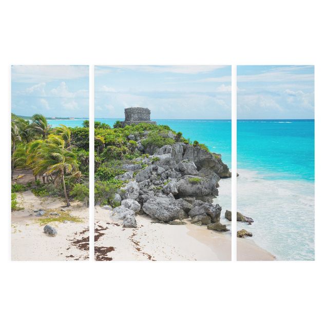 Leinwandbilder Karibikküste Tulum Ruinen