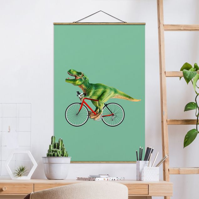 Jonas Loose Prints Dinosaurier mit Fahrrad