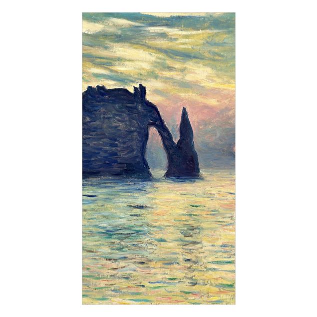 Duschrückwand - Claude Monet - Felsen Sonnenuntergang