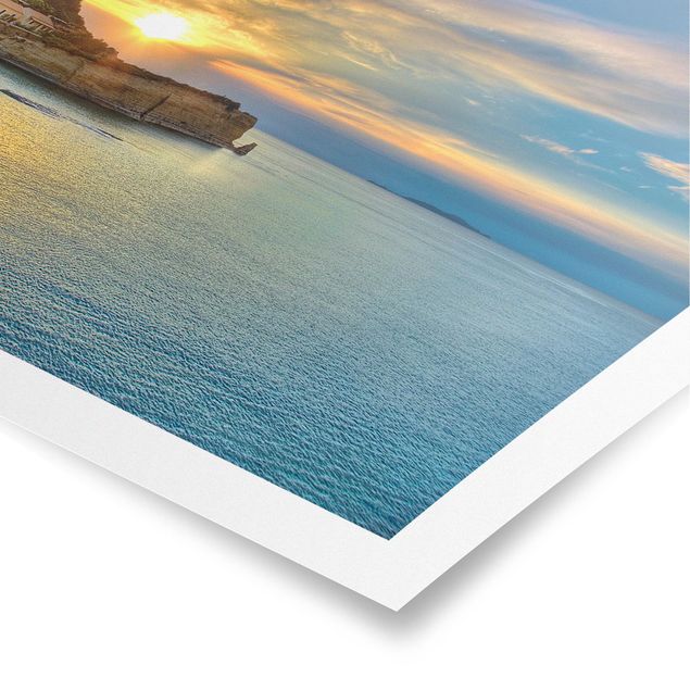 Poster kaufen Sonnenuntergang über Korfu