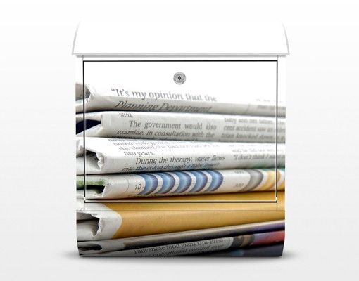 Design Briefkasten I Zeitungsstapel 39x46x13cm