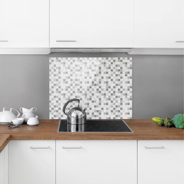 Glasrückwand Küche Muster Mosaikfliesen Winterset