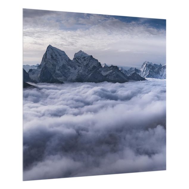 Spritzschutz Natur Wolkenmeer im Himalaya