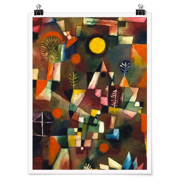 Poster - Paul Klee - Der Vollmond - Hochformat 3:4