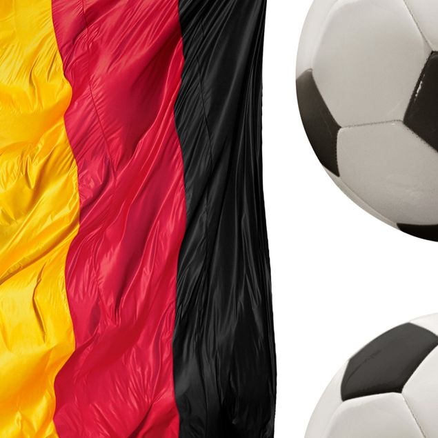 Wandtattoo Fußball - Deutschlandfahne und Ball Sticker Set