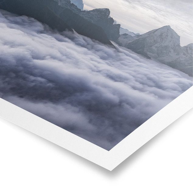 Wandbilder Wolkenmeer im Himalaya