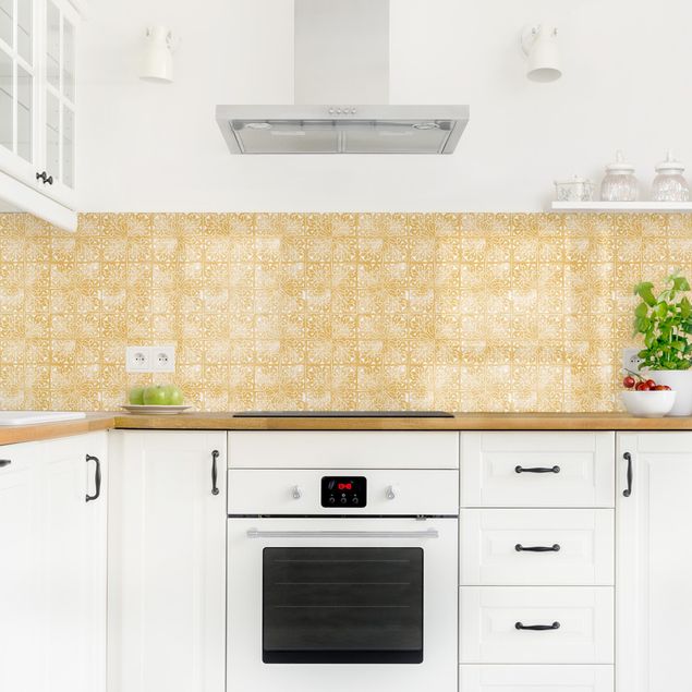 Küchenrückwand selbstklebend Vintage Muster Art Deco Kacheln
