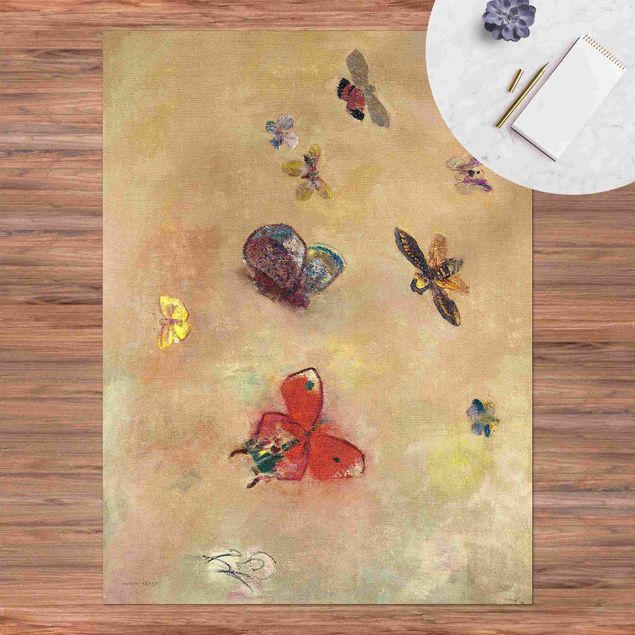 Teppich für Balkon Odilon Redon - Bunte Schmetterlinge