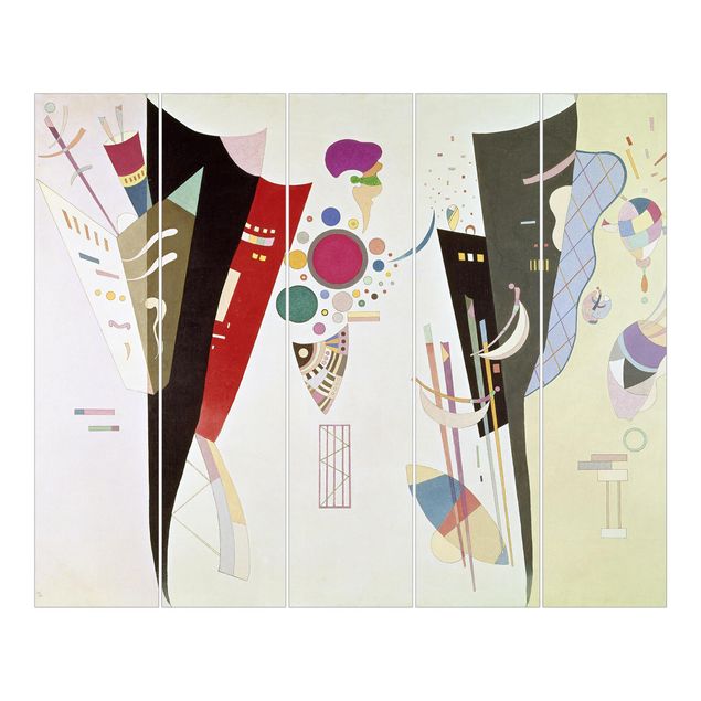 Schiebegardinen Set - Wassily Kandinsky - Wechselseitiger Gleichklang - Flächenvorhänge