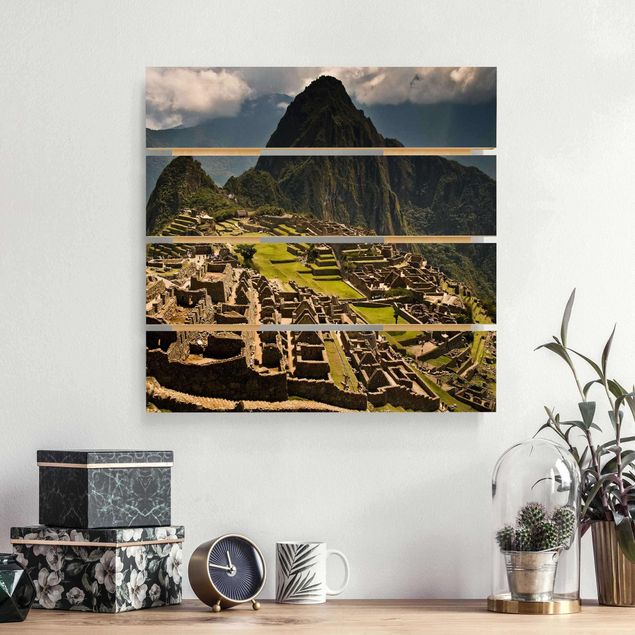 Holzbilder Natur Machu Picchu