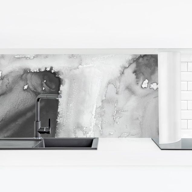 Küchenrückwand selbstklebend Dunst und Wasser I