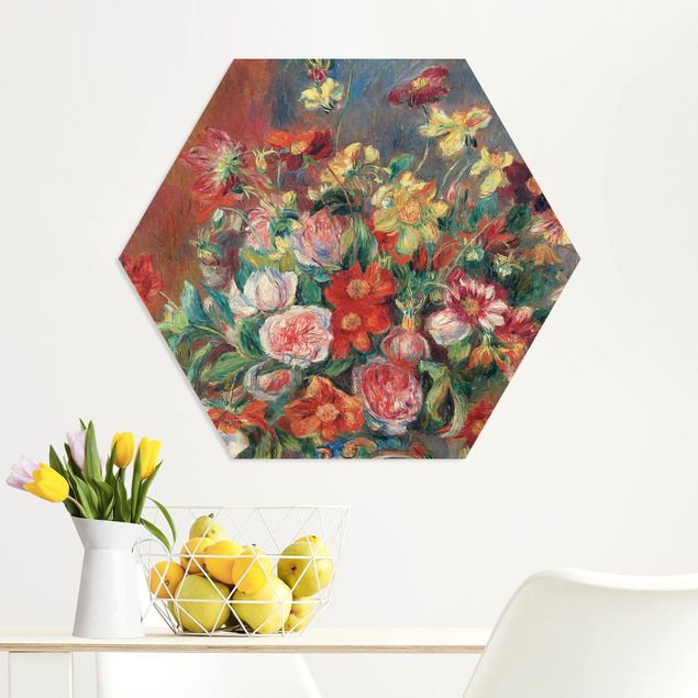 Hexagon Bild Forex - Auguste Renoir - Blumenvase