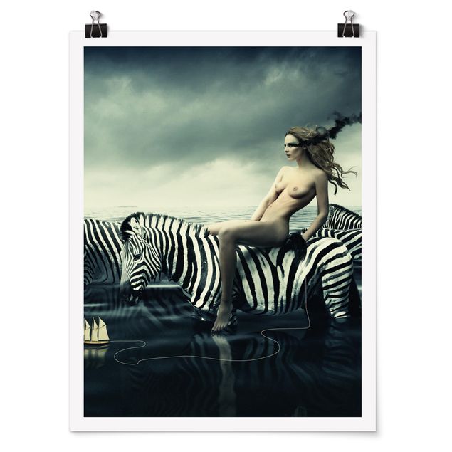 Bilder Frauenakt mit Zebras