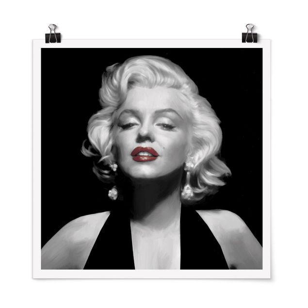 Vintage Poster Marilyn mit roten Lippen
