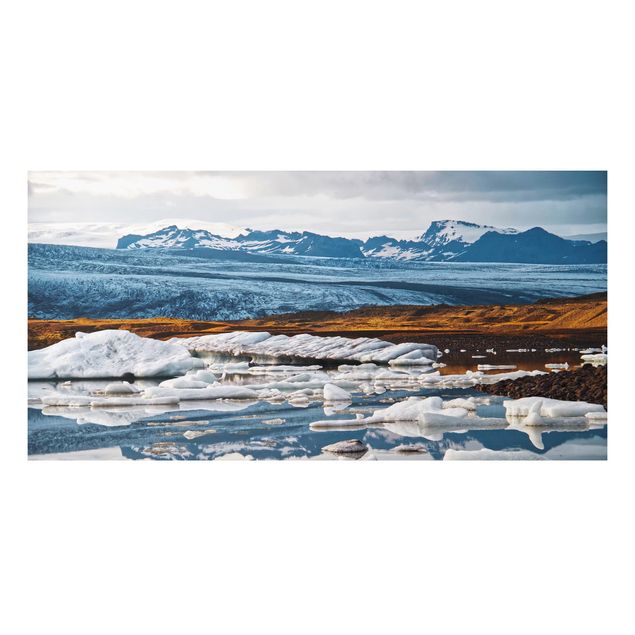 Alu-Dibond - Gletscherlagune - Hochformat