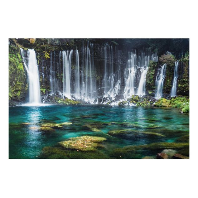 Alu-Dibond - Shiraito Wasserfall - Hochformat