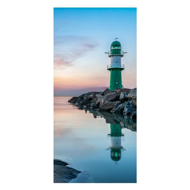 Magnettafel - Sunset at the Lighthouse - Panorama Hochformat