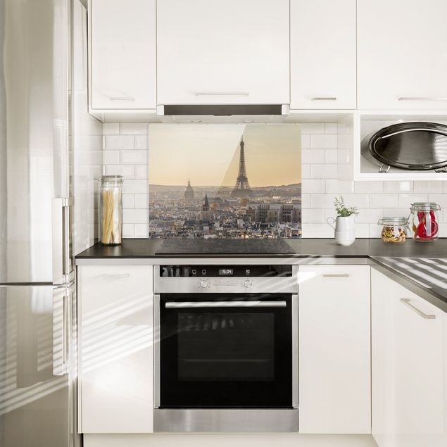 Spritzschutz Küche Paris im Morgengrauen