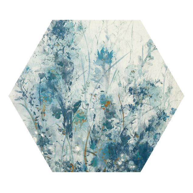 Hexagon Bild Forex - Blaue Frühlingswiese I