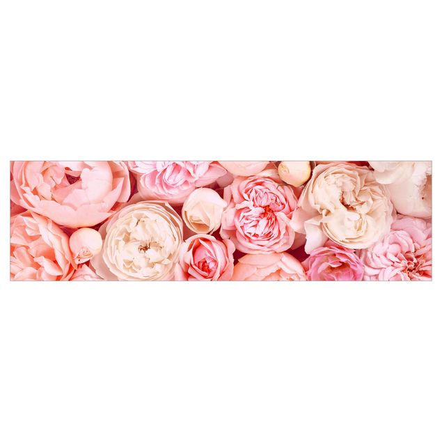Küchenrückwand Motiv Rosen Rosé Koralle Shabby