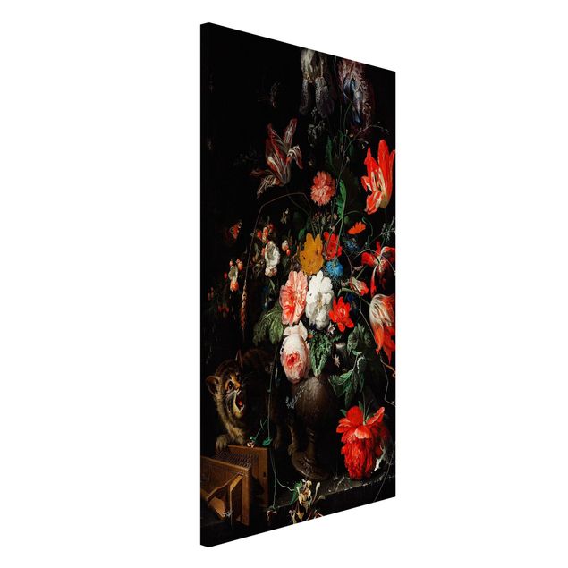 Magnettafeln Blumen Abraham Mignon - Das umgeworfene Bouquet