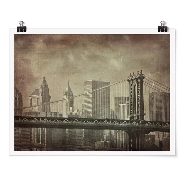 Poster Skyline Vintage New York