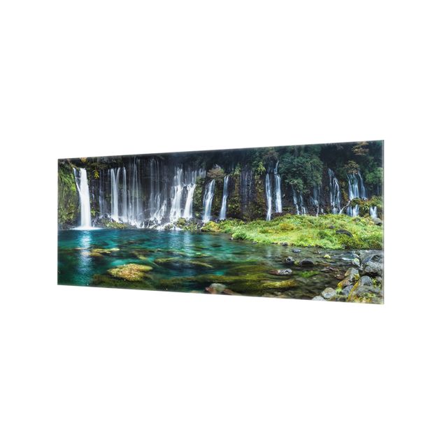 Spritzschutz Glas - Shiraito Wasserfall - Panorama 5:2
