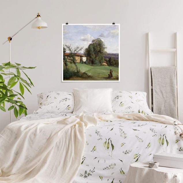 Riesenposter XXL Jean-Baptiste Camille Corot - Ein Bauernhof