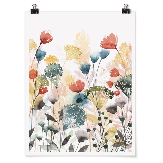 Poster - Wildblumen im Sommer II - Hochformat 3:4