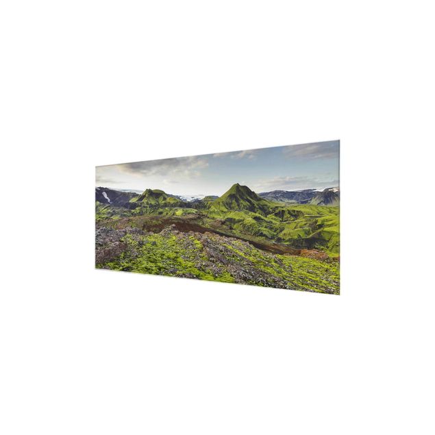 Glasbild - Rjupnafell Island - Panorama