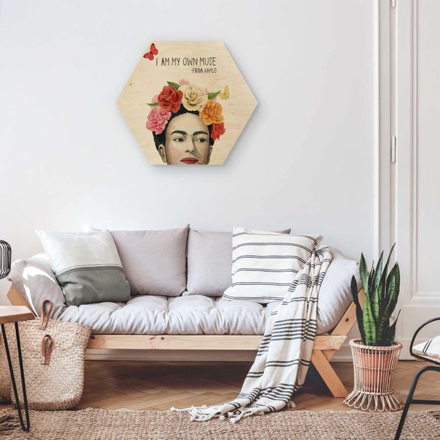 Holzbilder mit Sprüchen Fridas Gedanken - Muse