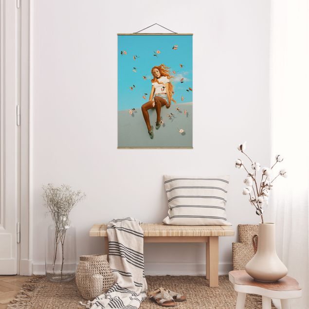 Stoffbilder mit Posterleisten Retro Venus