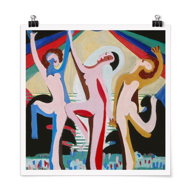 Moderne Poster Ernst Ludwig Kirchner - Farbentanz