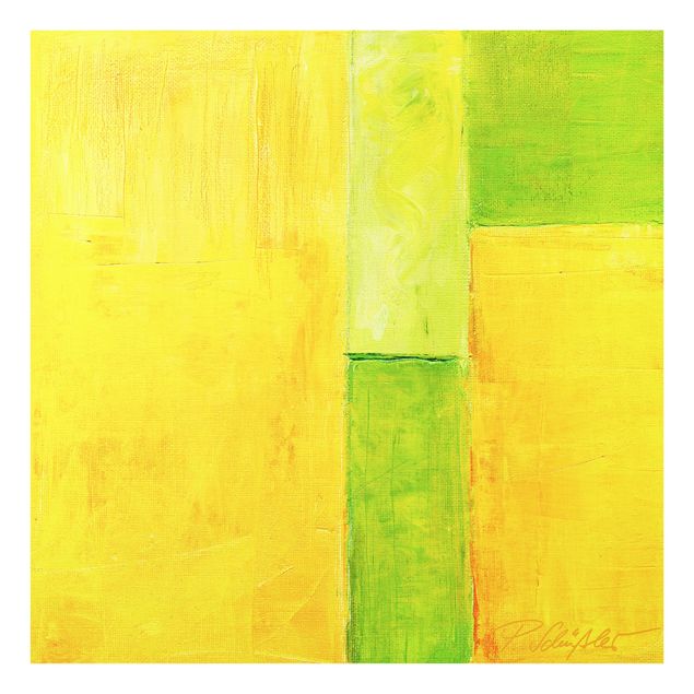Glas Spritzschutz - Petra Schüßler - Frühlings Komposition 03 - Quadrat - 1:1