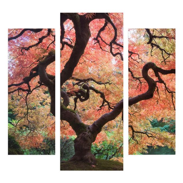 Leinwandbild 3-teilig - Japanischer Garten - Galerie Triptychon