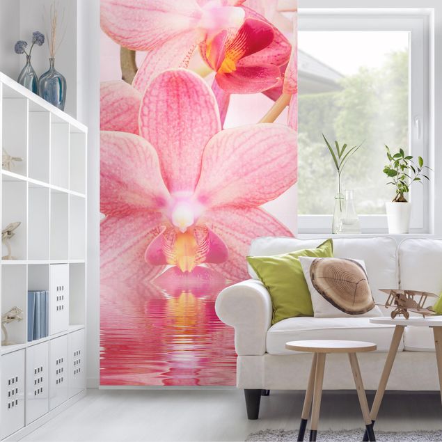 Raumteiler Rosa Orchideen auf Wasser