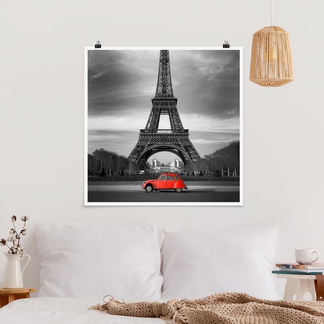 Poster schwarz-weiß Spot on Paris