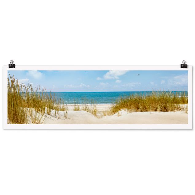 Poster - Strand an der Nordsee - Panorama Querformat