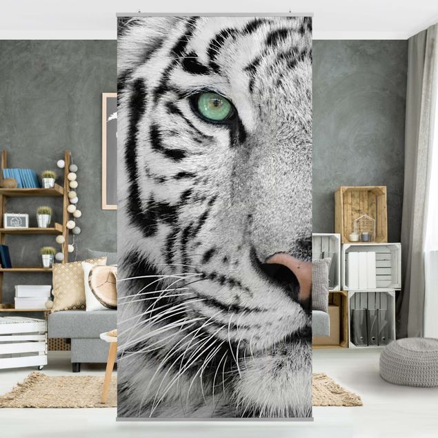 Raumteiler Tiere Weißer Tiger