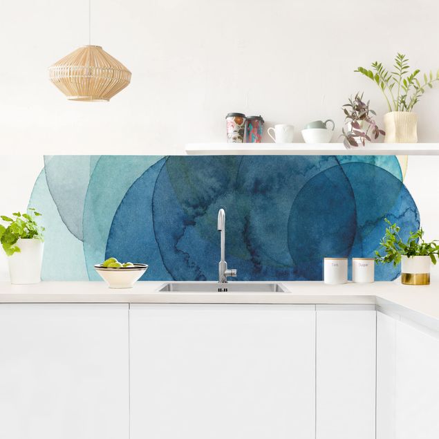 Wandpaneele Küche Urknall - blau