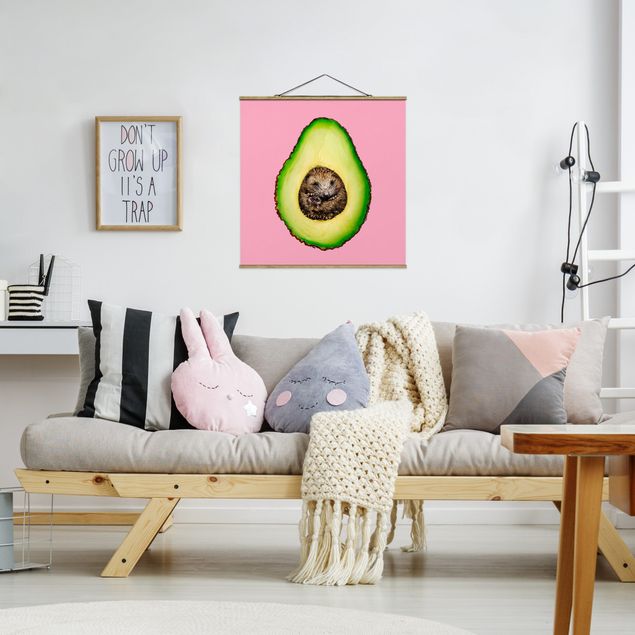 Wandbilder Avocado mit Igel