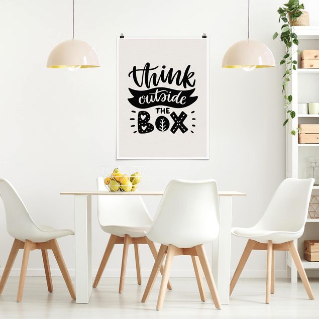 Moderne Poster Think outside the box