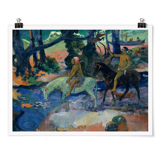 Poster - Paul Gauguin - Die Flucht - Querformat 3:4