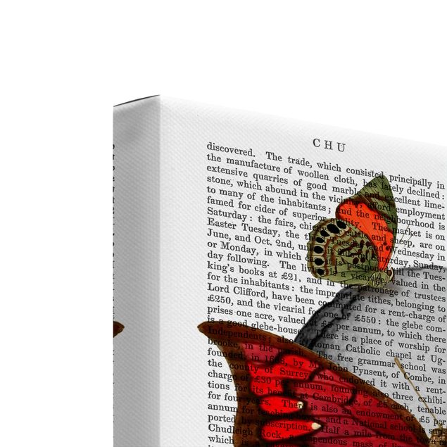 Leinwandbild 2-teilig - Grusellektüre - Schmetterlingsmaske Set I - Hoch 4:3