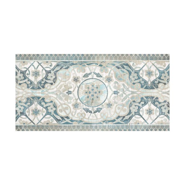 Teppich weiß Holzpaneel Persisch Vintage I