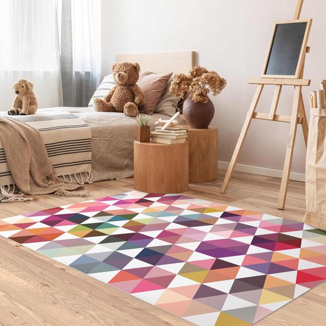 Teppich Kinderzimmer Hexagon Facetten