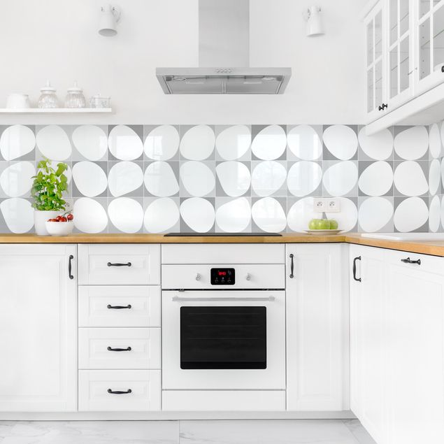 Wandpaneele Küche Oval Fliesen - Grau