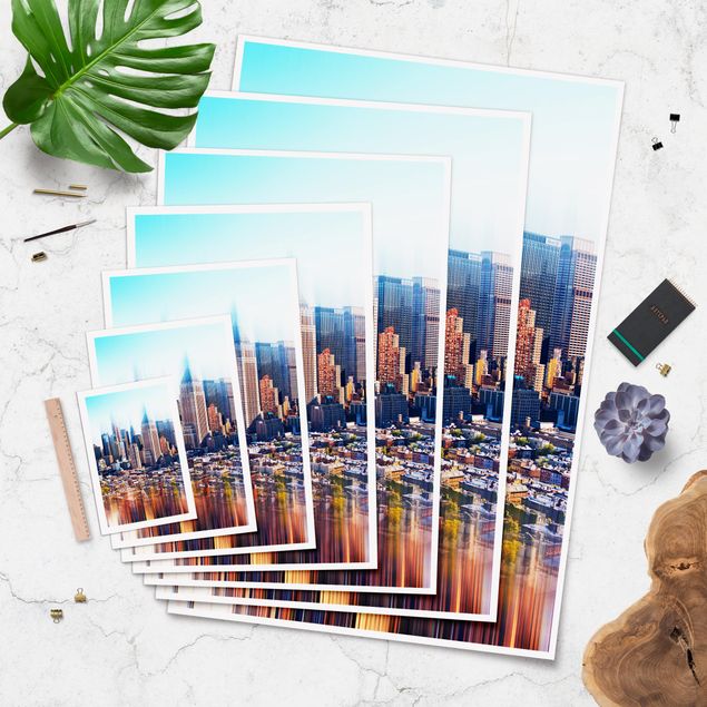 Poster - Manhattan Skyline Urban Stretch - Hochformat 3:2