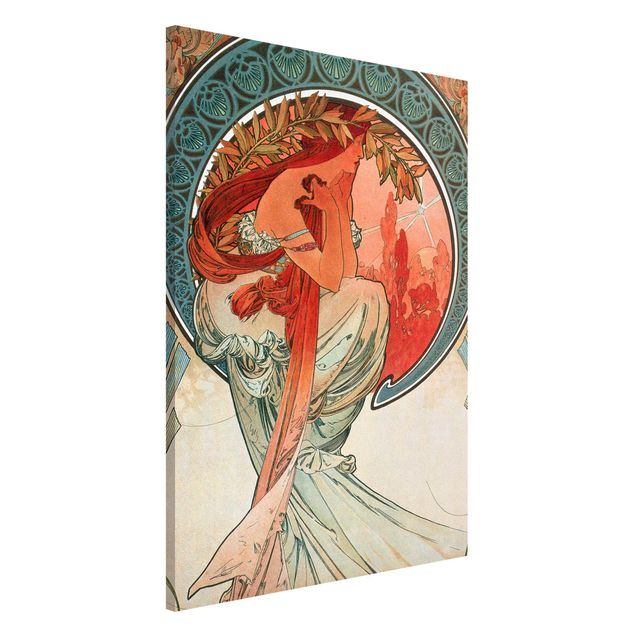 Bilder Art Deco Alfons Mucha - Vier Künste - Die Poesie